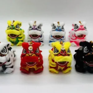 Chinese Lion Dance Plush Car Ornament