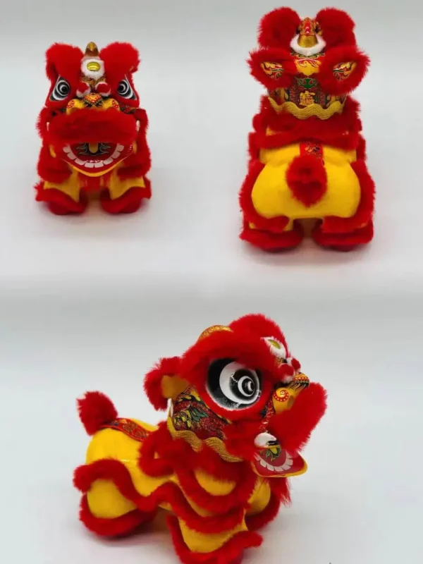 Chinese Lion Dance Plush Car Ornament
