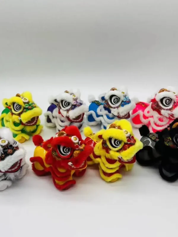 Chinese Lion Dance Plush Car Ornament