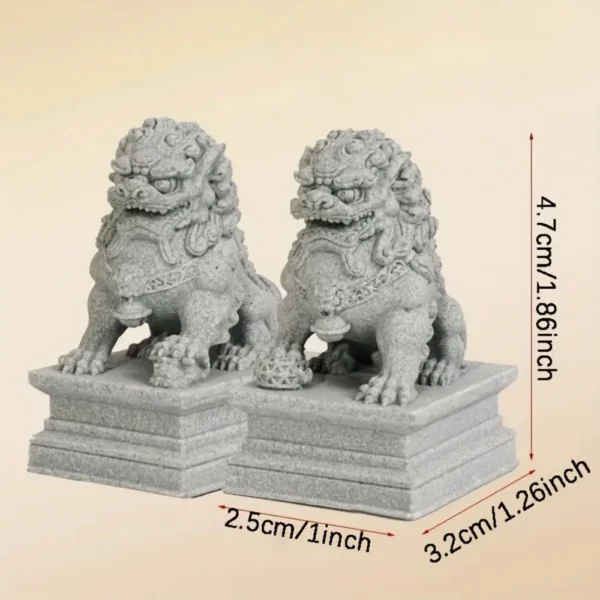Chinese Foo Dog Statue Stone Guardian Lions