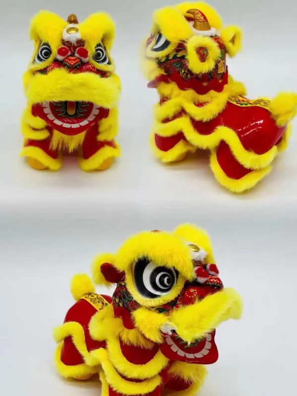 Chinese Lion Dance Plush Car Ornament