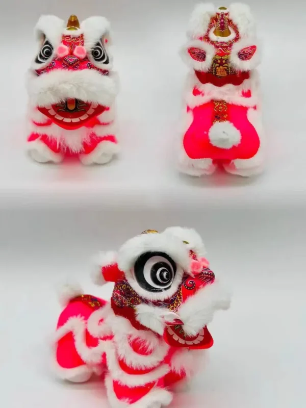 Chinese Lion Dance Plush Car Ornament