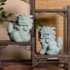 Chinese Foo Dog Guardian Lion Statue Pair