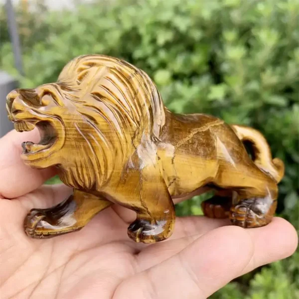 Tiger Eye Stone Lion Statue Feng Shui