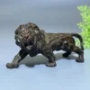 Antique Bronze Lion Miniature Statue Tea Pet