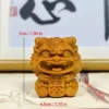 Wooden Foo Dog Statue Pair Feng Shui