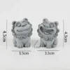 Chinese Foo Dog Guardian Lion Statue Pair