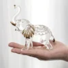 Crystal Animal Figurines Lion Elephant Frog Sculpture