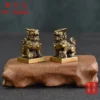 Antique Bronze Lion Seal Pair Desktop Ornaments