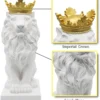 Chinese Lion Statue Crown Resin Foo Dog