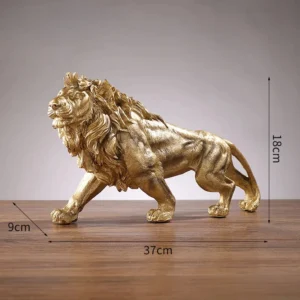 Golden Resin Lion King Desktop Decoration