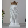Chinese Lion Statue Crown Resin Foo Dog