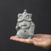 Handmade Stone Cat Tea Pet Feng Shui