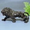 Antique Bronze Lion Miniature Statue Tea Pet