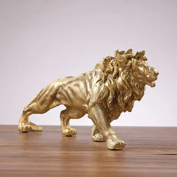 Golden Resin Lion King Desktop Decoration