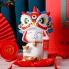 Chinese Resin Foo Dog Guardian Lion Statue