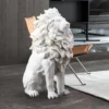 Large Golden Lion Statue Resin Floor Sculpture