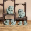 Chinese Foo Dog Guardian Lion Statue Pair