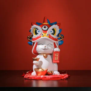 Chinese Resin Foo Dog Guardian Lion Statue