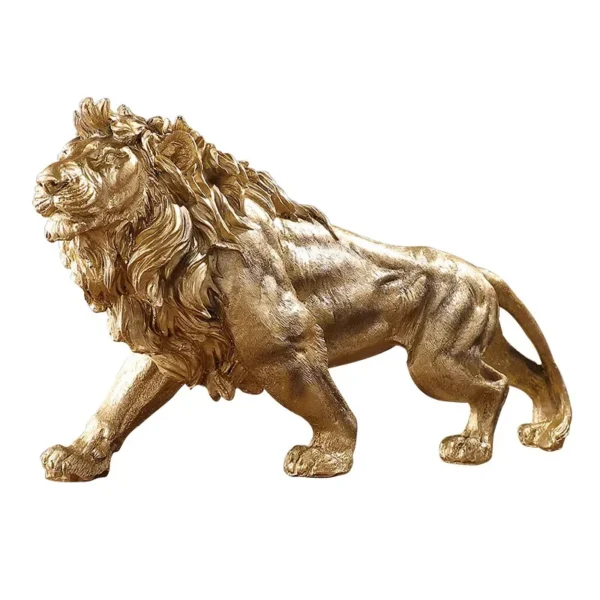 Golden Resin Lion King Desktop Decoration