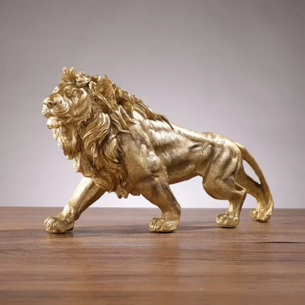 Golden Resin Lion King Desktop Decoration